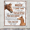 Personalized To My Niece Blanket From Aunt Auntie Uncle This Old Horse Love You Niece Birthday Graduation Christmas Customized Bed Fleece Throw Blanket | siriusteestore