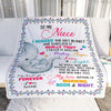 Personalized To My Niece Blanket From Aunt TiTi Uncle Elephant I Huggest This Soft Blanket Niece Birthday Graduation Christmas Customized Bed Fleece Blanket | siriusteestore