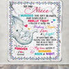 Personalized To My Niece Blanket From Aunt TiTi Uncle Elephant I Huggest This Soft Blanket Niece Birthday Graduation Christmas Customized Bed Fleece Blanket | siriusteestore