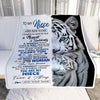 Personalized To My Niece Blanket From Aunt Uncle Auntie I Close My Eyes White Tiger Niece Birthday Gifts Graduation Christmas Custom Fleece Throw Blanket | siriusteestore