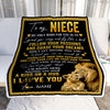 Personalized To My Niece Blanket From Uncle Lion My Only Wish For You Niece Birthday Graduation Christmas Customized Bed Fleece Throw Blanket | siriusteestore
