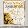 Personalized To My Niece Blanket From Uncle Lion Never Feel That You Are Alone Great Niece Birthday Graduation Christmas Bed Fleece Throw Blanket | siriusteestore