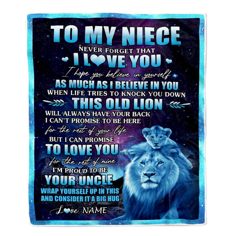 Personalized To My Niece Blanket From Uncle Never Forget That I Love You Niece Birthday Gifts Graduation Christmas Bed Fleece Throw Blanket | siriusteestore