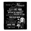 Personalized To My Niece Blanket From Uncle This Old Man Love You Niece Birthday Gifts Graduation Christmas Customized Bed Fleece Throw Blanket | siriusteestore