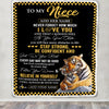 Personalized To My Niece Blanket Tiger I Love You Forever From Aunt Auntie Uncle Niece Birthday Gifts Christmas Graduation Customized Fleece Blanket | siriusteestore