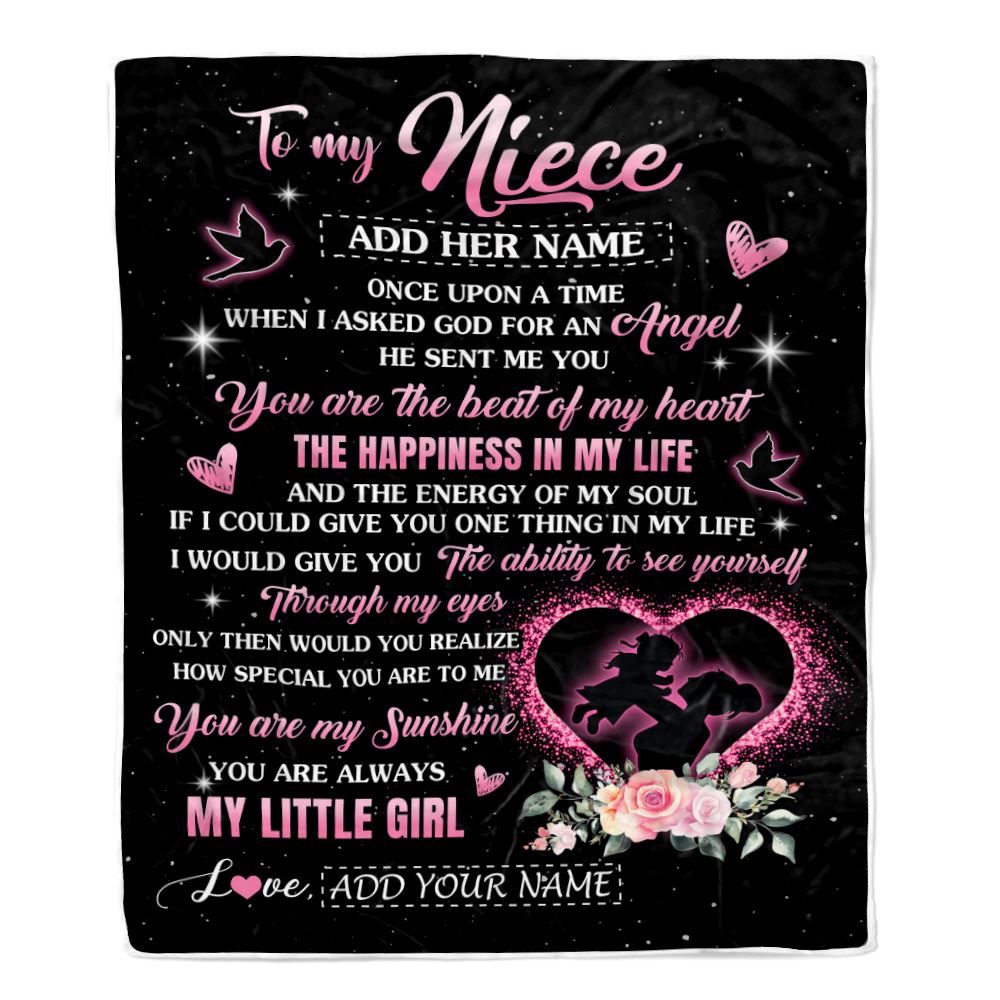 Personalized To My Niece From Aunt Auntie Blanket Once Upon A Time Birthday Graduation Gifts For Niece Gifts Christmas Customized Fleece Throw Blanket | siriusteestore