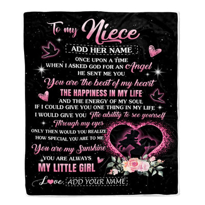 Personalized To My Niece From Aunt Auntie Blanket Once Upon A Time Birthday Graduation Gifts For Niece Gifts Christmas Customized Fleece Throw Blanket | siriusteestore