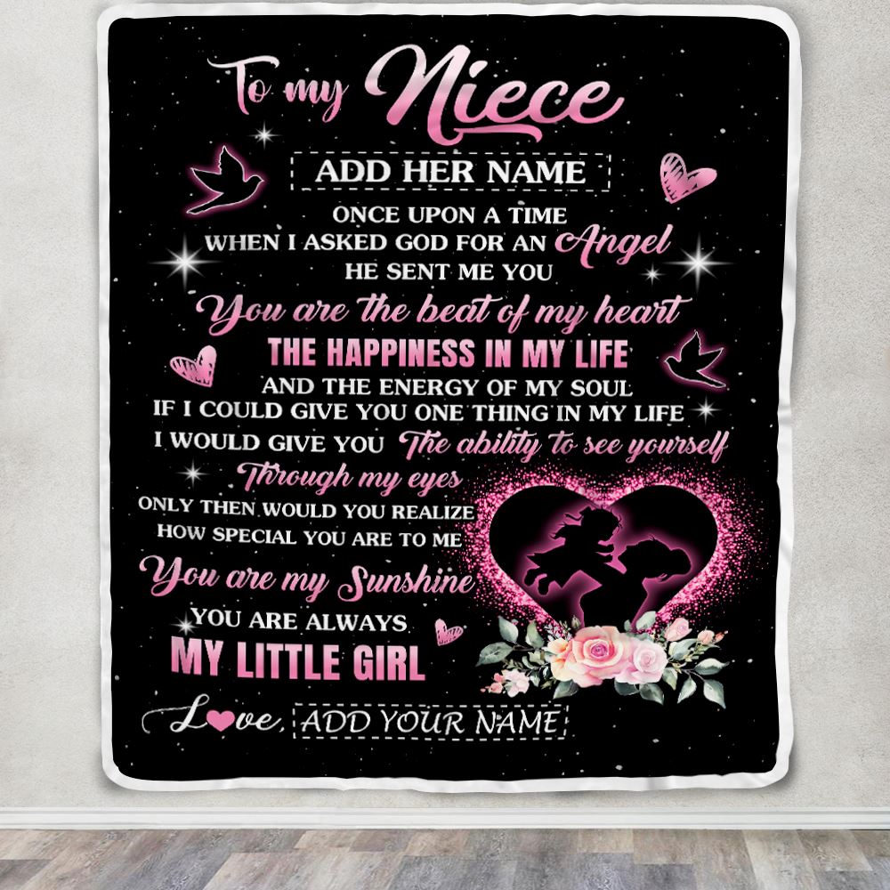 Personalized To My Niece From Aunt Auntie Blanket Once Upon A Time Birthday Graduation Gifts For Niece Gifts Christmas Customized Fleece Throw Blanket | siriusteestore