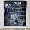 Personalized To My Niece From Aunt Uncle Blanket Never Feel You Are Alone Wolf Moon Night Dark Forest Family Love Niece Birthday Christmas Fleece Blanket | siriusteestore