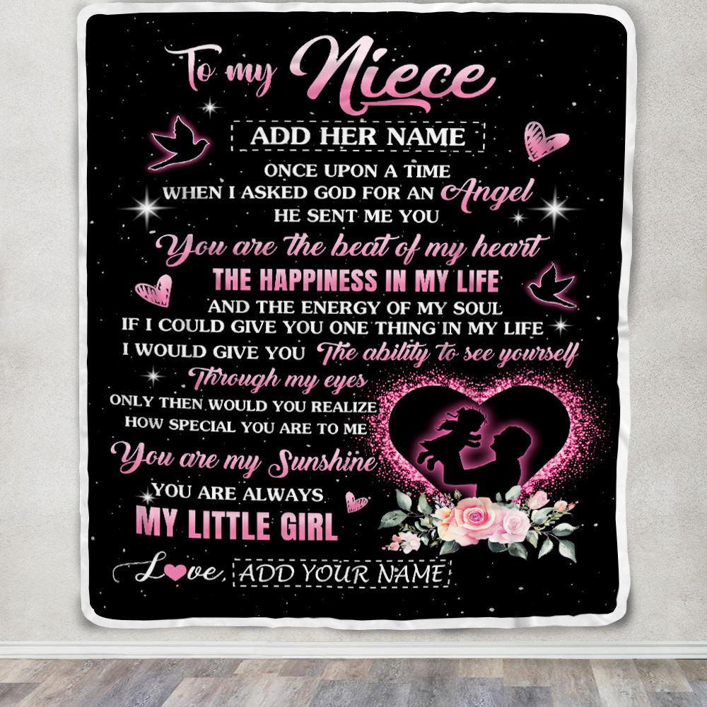 Personalized To My Niece From Uncle Blanket Once Upon A Time Birthday Graduation Gifts For Niece Gifts Christmas Customized Fleece Throw Blanket | siriusteestore