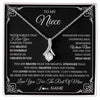 Alluring Beauty Necklace 14K White Gold Finish | 1 | Personalized To My Niece Gift From Aunt Uncle Necklace I Love You Believe In You Niece Birthday Gifts Graduation Christmas Customized Gift Box Message Card | siriusteestore