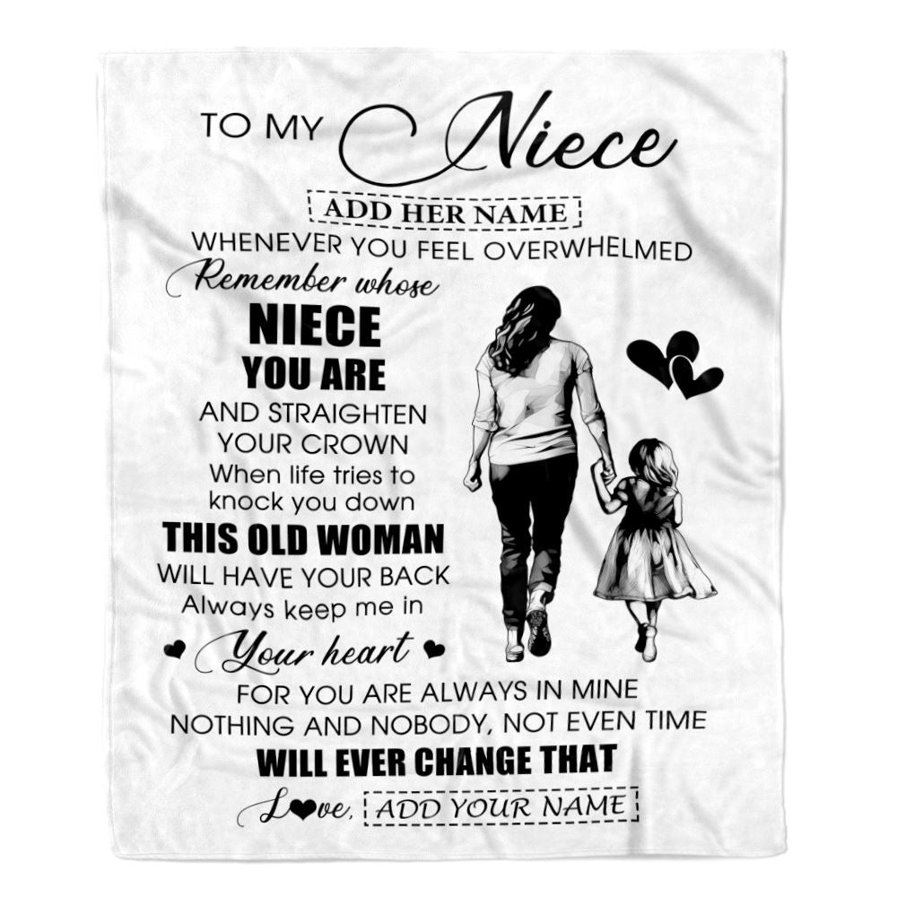 Personalized To My Niece Gifts Blanket From Aunt Auntie Whenever Woman Unique Birthday Gifts For Niece Graduation Christmas Custom Fleece Throw Blanket | siriusteestore