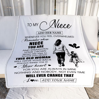 Personalized To My Niece Gifts Blanket From Aunt Auntie Whenever Woman Unique Birthday Gifts For Niece Graduation Christmas Custom Fleece Throw Blanket | siriusteestore