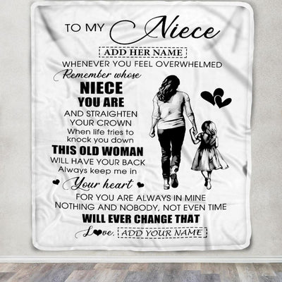 Personalized To My Niece Gifts Blanket From Aunt Auntie Whenever Woman Unique Birthday Gifts For Niece Graduation Christmas Custom Fleece Throw Blanket | siriusteestore