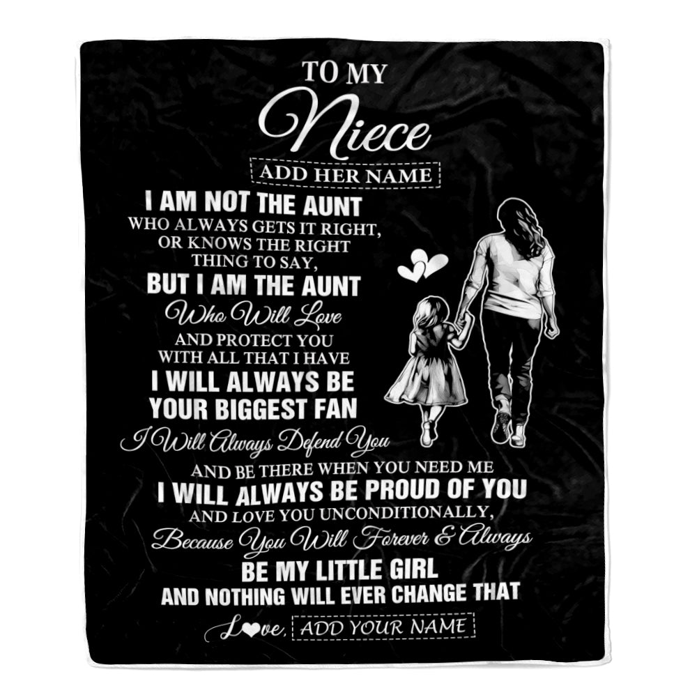 Personalized To My Niece Gifts Blanket From Aunt Biggest Fan Birthday Gifts For Niece From Aunt Auntie Niece Graduation Christmas Custom Fleece Throw Blanket | siriusteestore