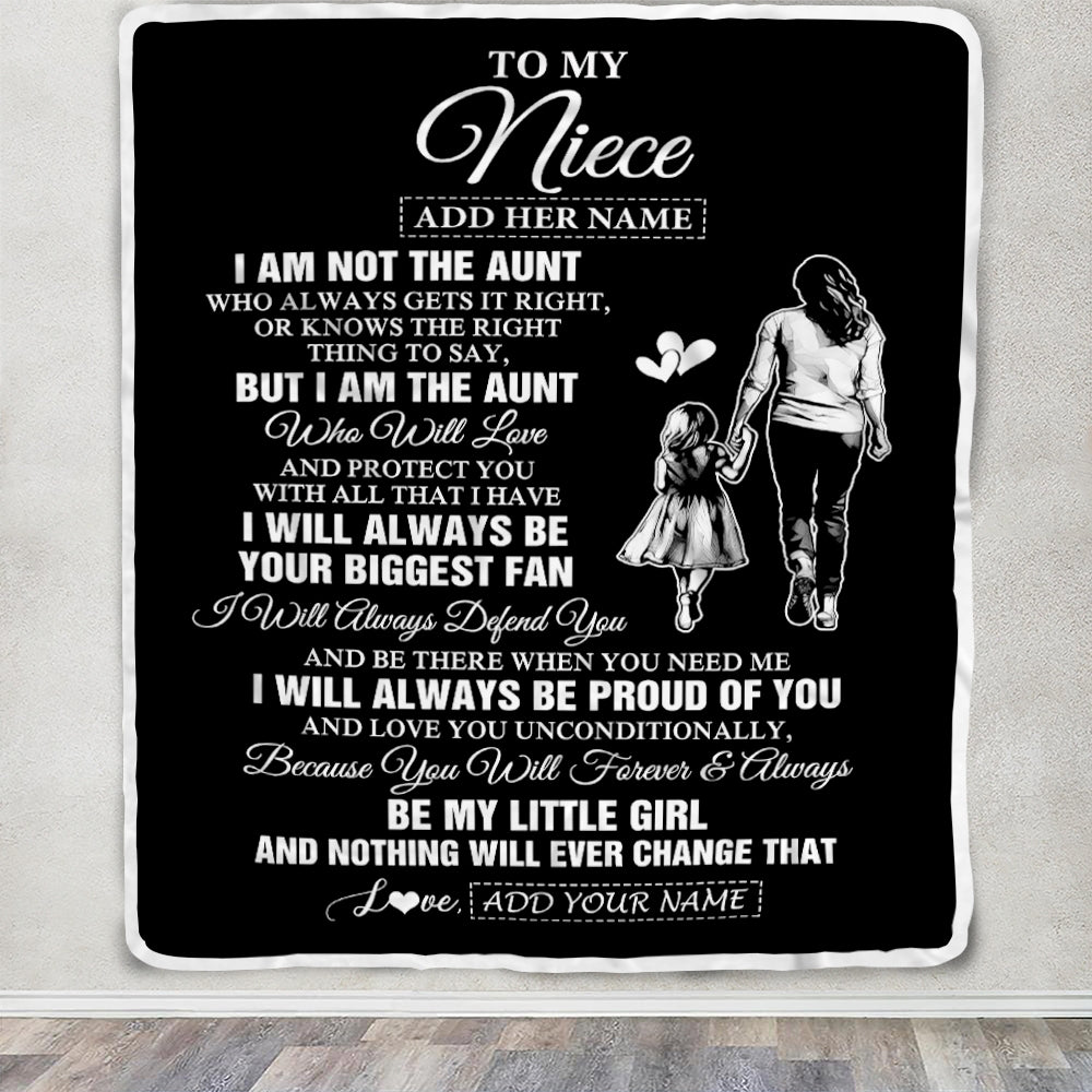 Personalized To My Niece Gifts Blanket From Aunt Biggest Fan Birthday Gifts For Niece From Aunt Auntie Niece Graduation Christmas Custom Fleece Throw Blanket | siriusteestore
