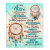Personalized To My Niece Gifts Blanket From Aunt Uncle Auntie I Wish You The Strength Dream Catcher Niece Birthday Gifts Christmas Custom Fleece Throw Blanket | siriusteestore