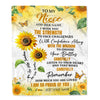 Personalized To My Niece Gifts Blanket From Aunt Uncle Auntie I Wish You The Strength Sunflower Niece Birthday Gifts Christmas Custom Fleece Throw Blanket | siriusteestore