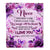 Personalized To My Niece Gifts Blanket From Aunt Uncle Auntie Purple Floral Birthday Gifts For Niece Graduation Christmas Custom Fleece Throw Blanket | siriusteestore