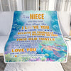 Personalized To My Niece Gifts Blanket From Aunt Uncle Auntie This Old Turtle Love You Niece Birthday Gifts Graduation Christmas Customized Fleece Blanket | siriusteestore