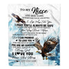 Personalized To My Niece Gifts Blanket From Aunt Uncle Auntie Wherever Your Journey In Life Eagle Niece Birthday Gifts Warm Customized Fleece Throw Blanket | siriusteestore