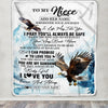 Personalized To My Niece Gifts Blanket From Aunt Uncle Auntie Wherever Your Journey In Life Eagle Niece Birthday Gifts Warm Customized Fleece Throw Blanket | siriusteestore