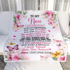 Personalized To My Niece Gifts Blanket From Aunt Uncle Auntie You Are Beautiful Birthday Gifts For Niece Graduation Christmas Custom Fleece Throw Blanket | siriusteestore