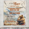 Personalized To My Niece Gifts Blanket From Aunt Uncle Whenever Bear Unique Birthday Gifts For Niece Graduation Christmas Customized Custom Fleece Blanket | siriusteestore
