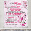 Personalized To My Niece Gifts Blanket From Aunt Uncle Whenever Butterfly Unique Birthday Gifts For Niece Graduation Christmas Customized Fleece Blanket | siriusteestore