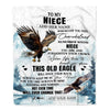 Personalized To My Niece Gifts Blanket From Aunt Uncle Whenever Eagle Unique Birthday Gifts For Niece Graduation Christmas Customized Custom Fleece Blanket | siriusteestore