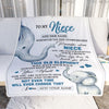 Personalized To My Niece Gifts Blanket From Aunt Uncle Whenever Elephant Unique Birthday Gifts For Niece Graduation Christmas Customized Custom Fleece Blanket | siriusteestore