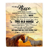 Personalized To My Niece Gifts Blanket From Aunt Uncle Whenever Horse Unique Birthday Gifts For Niece Graduation Christmas Customized Custom Fleece Blanket | siriusteestore