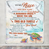 Personalized To My Niece Gifts Blanket From Aunt Uncle Whenever Turtle Unique Birthday Gifts For Niece Graduation Christmas Customized Custom Fleece Blanket | siriusteestore
