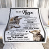 Personalized To My Niece Gifts Blanket From Aunt Uncle Whenever Wolf Unique Birthday Gifts For Niece Graduation Christmas Customized Custom Fleece Blanket | siriusteestore