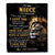 Personalized To My Niece Gifts Blanket From Uncle Aunt Uncle Laugh Love Live Lion Niece Happy Birthday Gifts Graduation Christmas Customized Fleece Blanket | siriusteestore