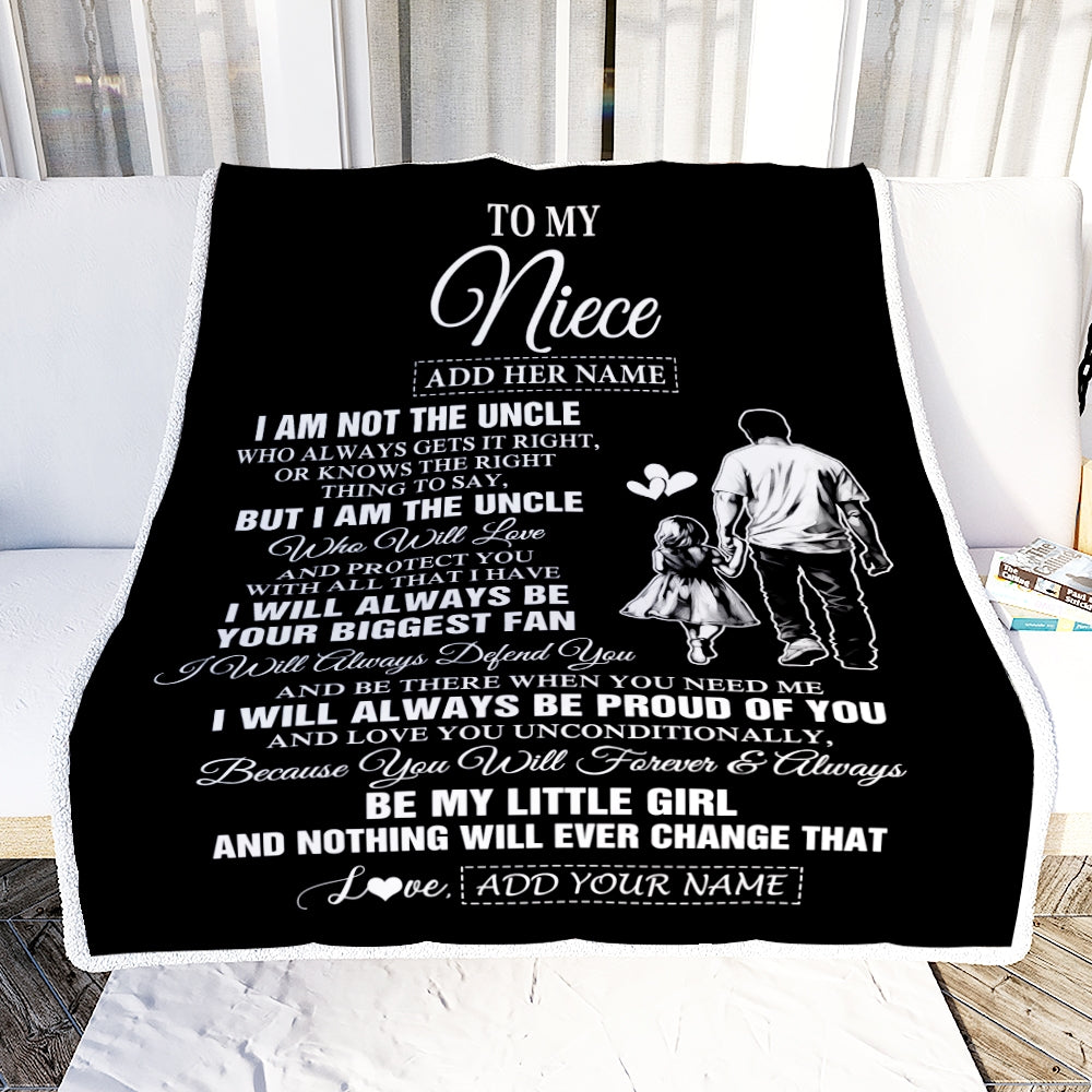Personalized To My Niece Gifts Blanket From Uncle Biggest Fan Birthday Gifts For Niece From Uncle Niece Graduation Christmas Custom Fleece Throw Blanket | siriusteestore