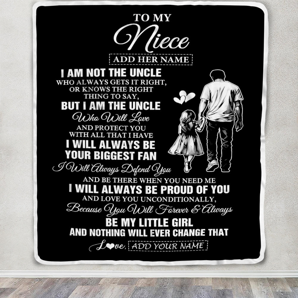Personalized To My Niece Gifts Blanket From Uncle Biggest Fan Birthday Gifts For Niece From Uncle Niece Graduation Christmas Custom Fleece Throw Blanket | siriusteestore