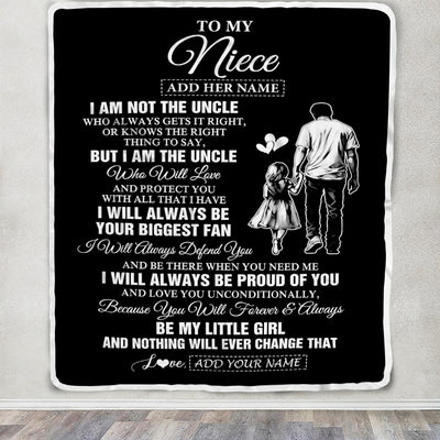Personalized To My Niece Gifts Blanket From Uncle Biggest Fan Birthday Gifts For Niece From Uncle Niece Graduation Christmas Custom Fleece Throw Blanket | siriusteestore