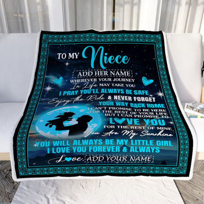 Personalized To My Niece Gifts Blanket From Uncle Promise To Love You Gifts For Niece Birthday Graduation Christmas Custom Fleece Throw Blanket | siriusteestore