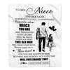 Personalized To My Niece Gifts Blanket From Uncle Whenever Man Unique Birthday Gifts For Niece Graduation Christmas Custom Fleece Throw Blanket | siriusteestore