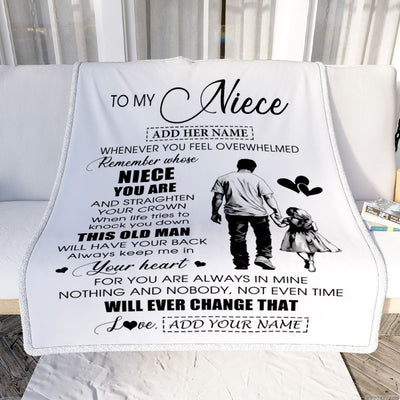 Personalized To My Niece Gifts Blanket From Uncle Whenever Man Unique Birthday Gifts For Niece Graduation Christmas Custom Fleece Throw Blanket | siriusteestore