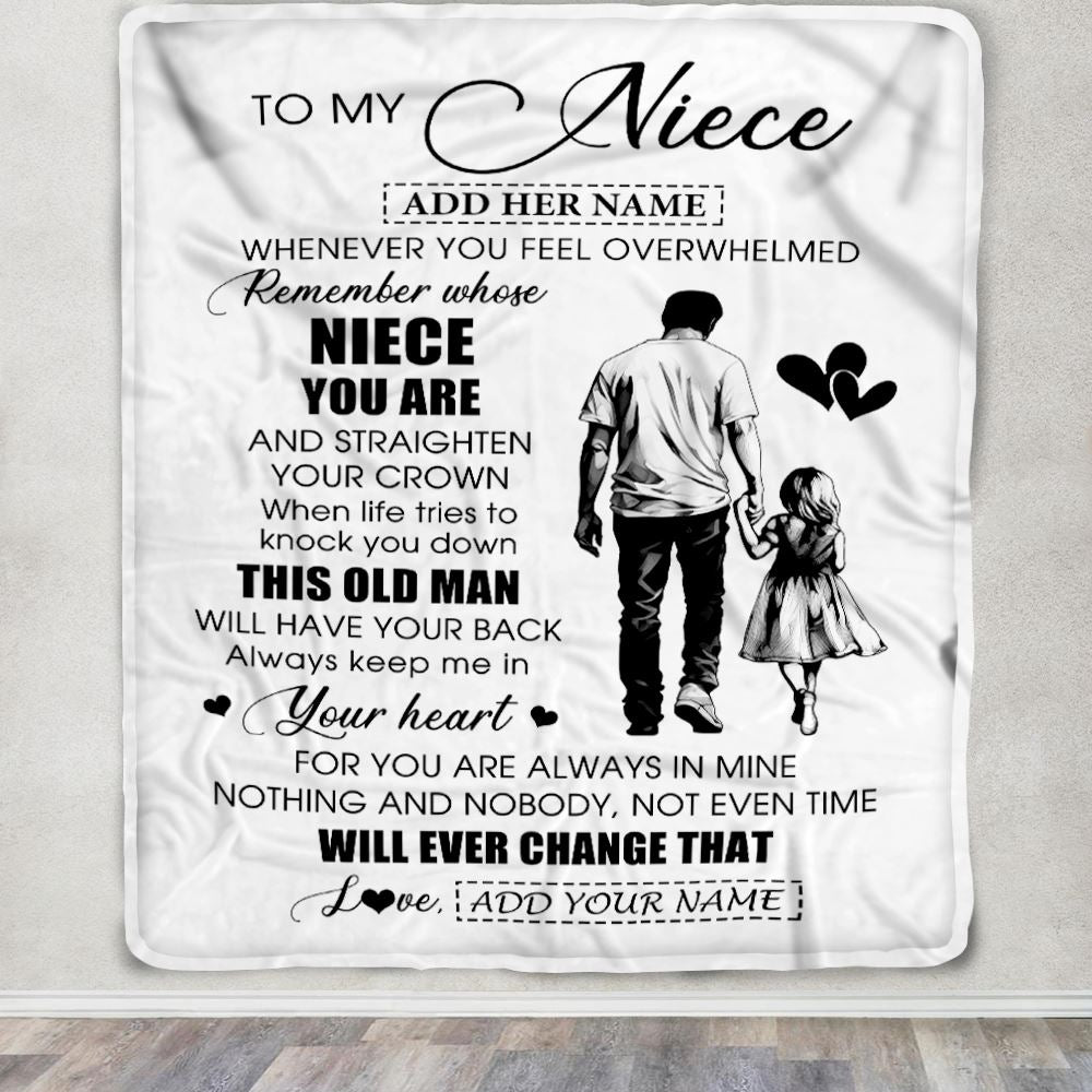 Personalized To My Niece Gifts Blanket From Uncle Whenever Man Unique Birthday Gifts For Niece Graduation Christmas Custom Fleece Throw Blanket | siriusteestore