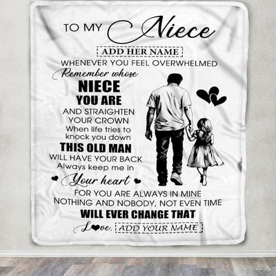 Personalized To My Niece Gifts Blanket From Uncle Whenever Man Unique Birthday Gifts For Niece Graduation Christmas Custom Fleece Throw Blanket | siriusteestore