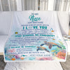 Personalized To My Niece Gifts Blanket Turtle I Love You Forever From Aunt Auntie Uncle Niece Birthday Gifts Christmas Graduation Customized Fleece Blanket | siriusteestore