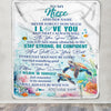 Personalized To My Niece Gifts Blanket Turtle I Love You Forever From Aunt Auntie Uncle Niece Birthday Gifts Christmas Graduation Customized Fleece Blanket | siriusteestore