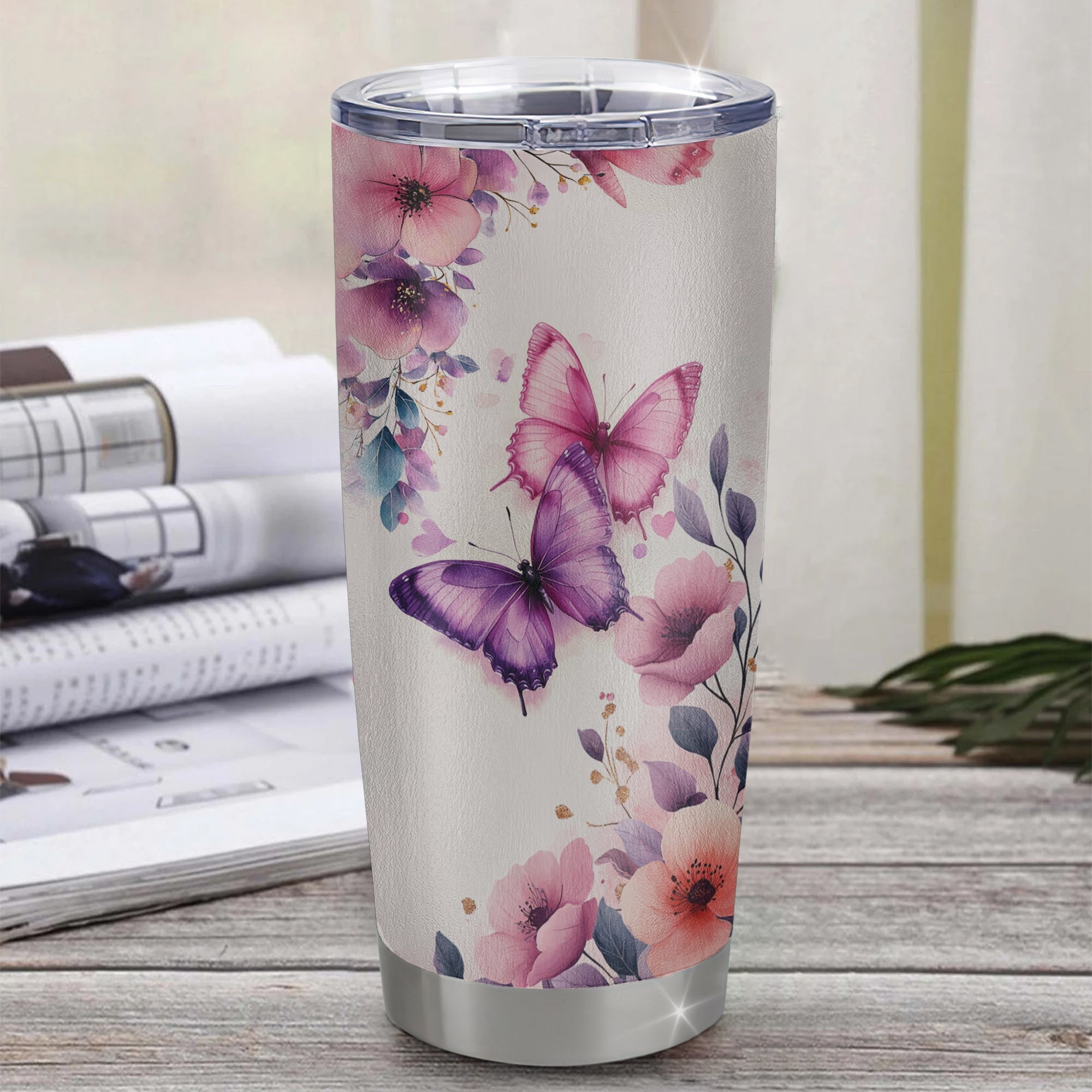 Personalized To My Niece Gifts From Aunt Auntie Tumbler Purple Floral Loving You Birthday Gifts For Niece Graduation Christmas Custom Stainless Steel Travel Mug Shirt & Hoodie | siriusteestore
