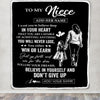 Personalized To My Niece Gifts From Aunt Blanket Don't Give Up Aunt Gifts For Niece Birthday Graduation Christmas Customized Fleece Throw Blanket | siriusteestore