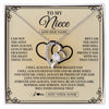 Forever Love Necklace 14K White Gold Finish | 1 | Personalized To My Niece Gifts From Aunt Niece Birthday Gifts Jewelry For Women Aunt Niece Pendant Necklace Christmas Custom Gift Box Message Card | https://siriusteestore.