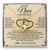 Forever Love Necklace 18K Yellow Gold Finish | 1 | Personalized To My Niece Gifts From Aunt Niece Birthday Gifts Jewelry For Women Aunt Niece Pendant Necklace Christmas Custom Gift Box Message Card | https://siriusteestore.