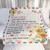 Personalized To My Niece Gifts From Aunt Uncle Auntie Blanket Sunflower Letter Air Mail Birthday Graduation Gifts For Niece Christmas Customized Fleece Blanket | siriusteestore